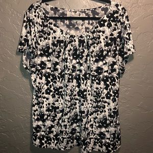Black & White Floral Blouse